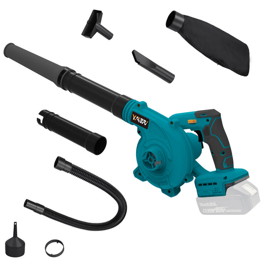 Cordless Leaf Blower for Makita 18V Battery,Electric Jobsite Air Blower with Brushless Motor,6 Variable Speed Up to 180MPH,2-in-1 Handle Electric Blower and Vacuum Cleaner(Battery Not Included)