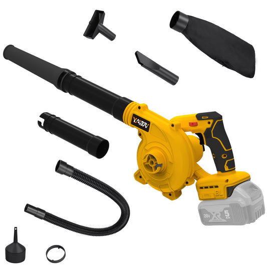 Cordless Leaf Blower for Dewalt 20V Max Battery,Electric Jobsite Air Blower with Brushless Motor,6 Variable Speed Up to 180MPH,2-in-1 Handle Electric Blower and Vacuum Cleaner(Battery Not Included)