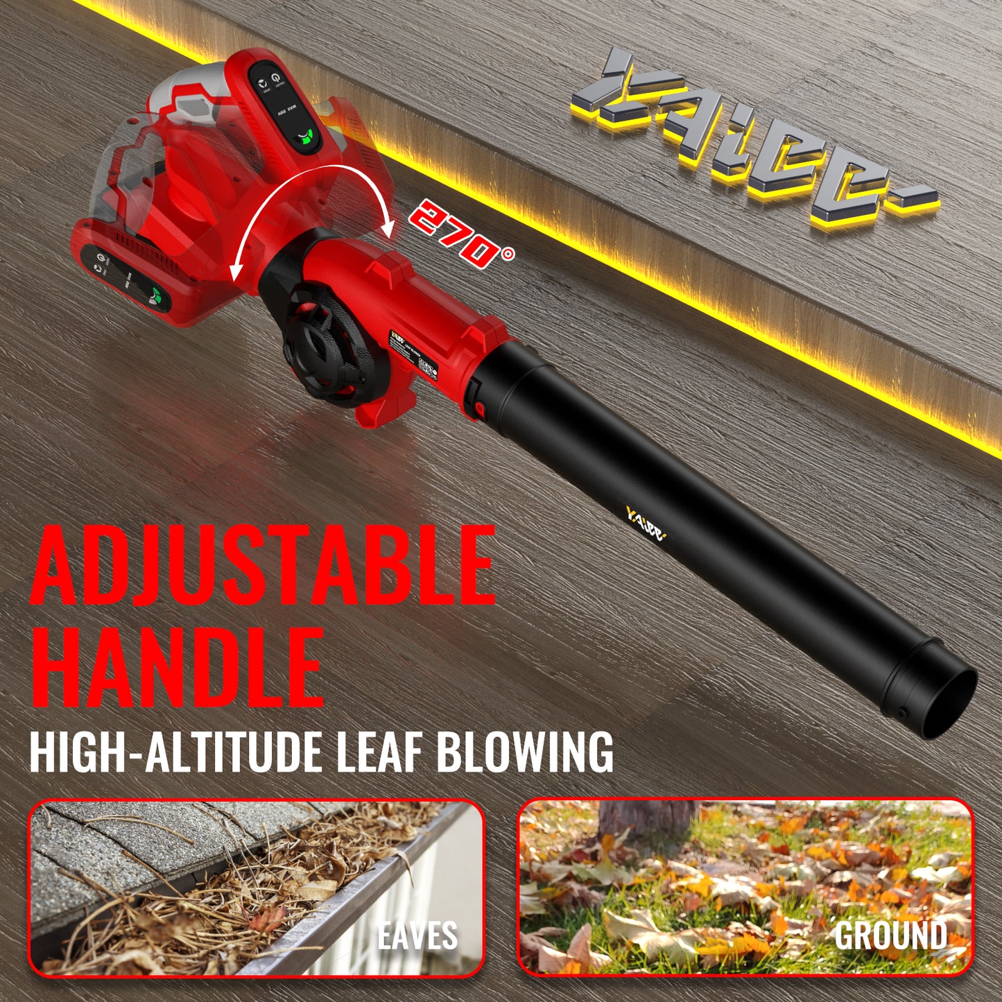 Leaf Blower, Cordless Leaf Blower for Milwaukee M18 Battery, 3 Speed Modes Up to 200MPH, 270° Rotatable Electric Leaf Blower with 4 Blowing Nozzles for Lawn Care and Yard(Battery Not Included)