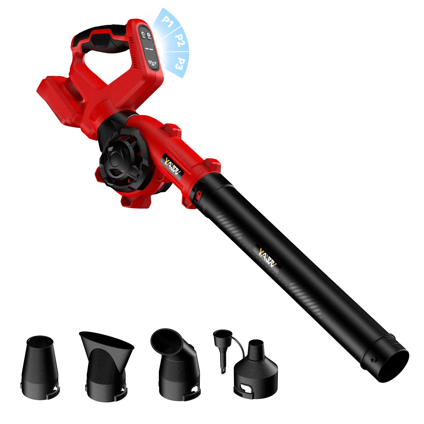 Leaf Blower, Cordless Leaf Blower for Milwaukee M18 Battery, 3 Speed Modes Up to 200MPH, 270° Rotatable Electric Leaf Blower with 4 Blowing Nozzles for Lawn Care and Yard(Battery Not Included)