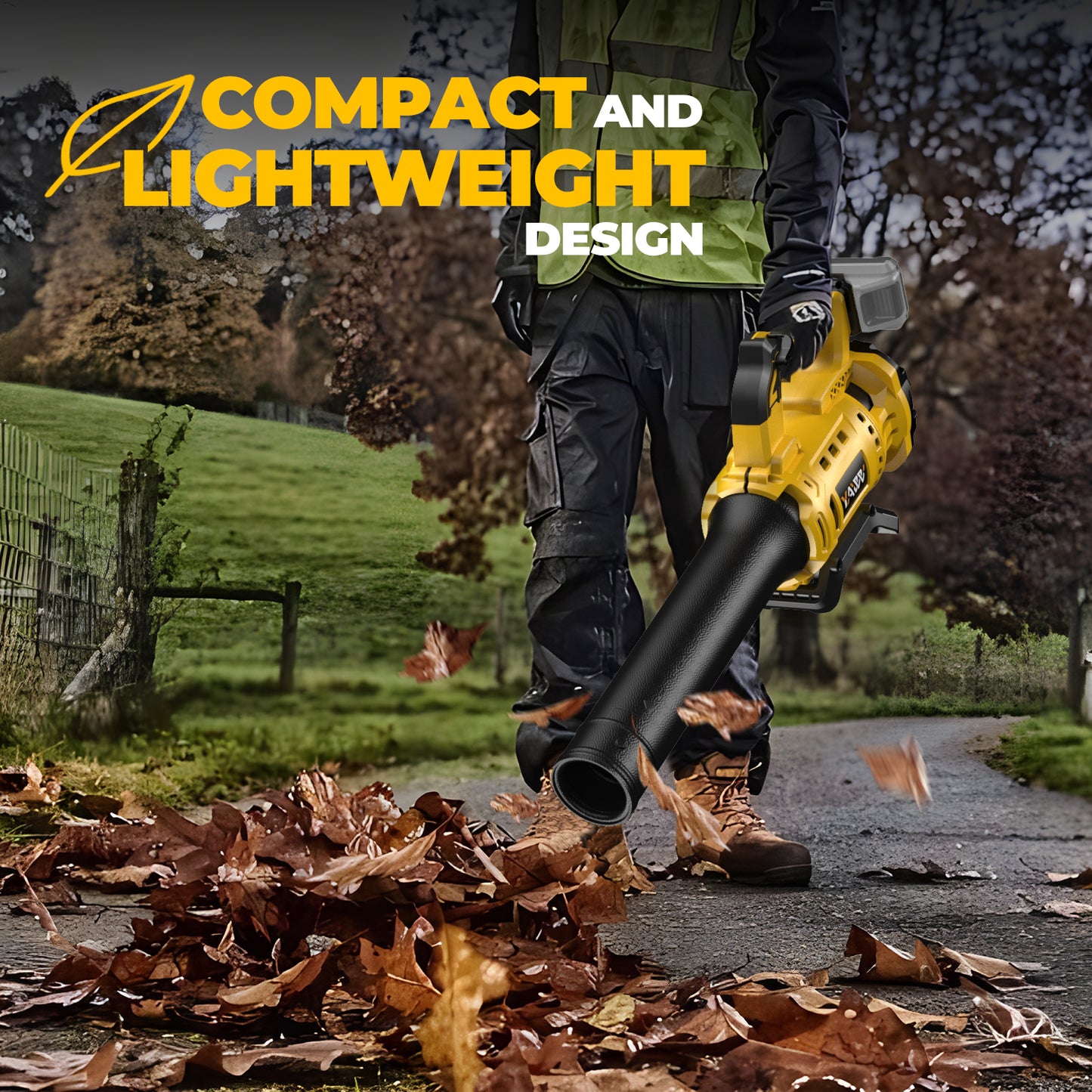 Cordless Leaf Blower for Dewalt 20V Max Battery, 480 CFM Electric Blower with Brushless Motor, Lockable to Maintain Speeds up to 130MPH, Handheld Blower for Snow Blowing, Lawn Care, Yard(Battery Not)